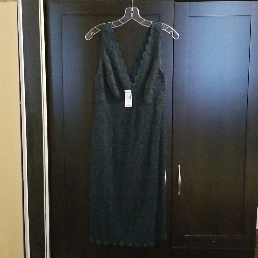 Emerald lace dress